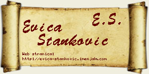 Evica Stanković vizit kartica